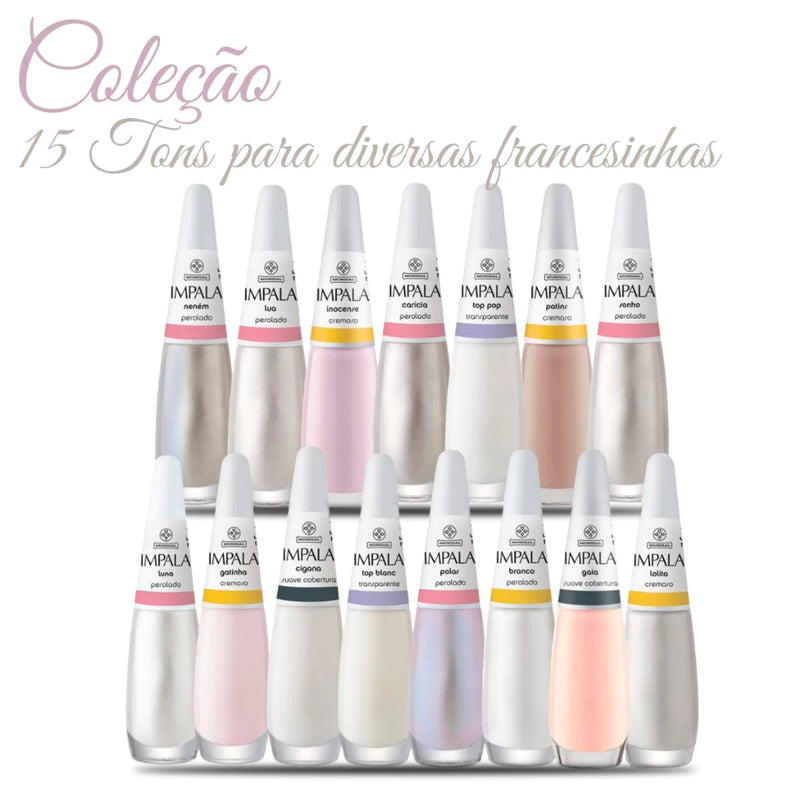 Kit Profissional Esmaltes Impala 73 Cores Variadas Manicure Espaço de Beleza Cuidado Pessoal