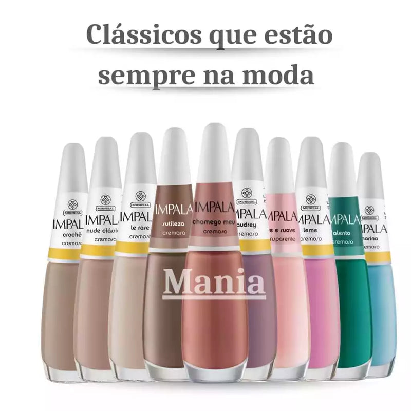 Kit Profissional Esmaltes Impala 73 Cores Variadas Manicure Espaço de Beleza Cuidado Pessoal