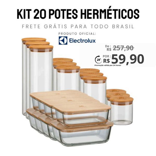 Apenas Hoje 20 Potes Herméticos - (Compre 5 Leve 20 - ÚLTIMO DIA) (FRETE GRÁTIS + 69% OFF)