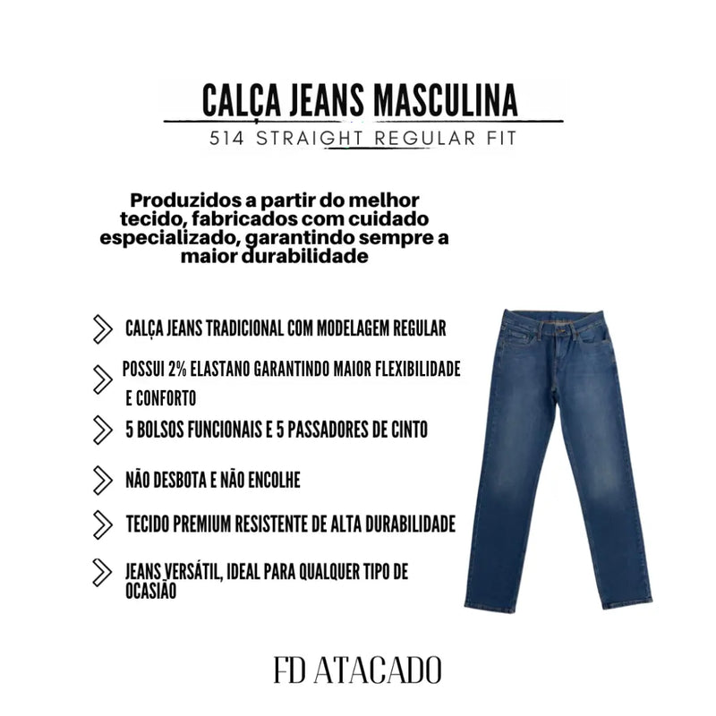 Kit Com 2 Calças Jeans BOSS Premium Masculina (Últimas Unidades)